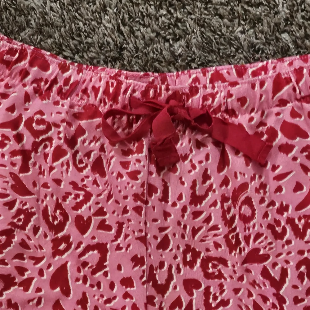 Loft Outlet Sleepwear Set Red & Pink Animal Print/Hearts Top Size S, Shorts M - Picture 7 of 15